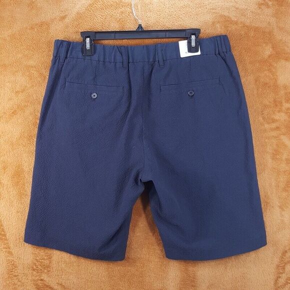 NN07 Mens Shorts Size 30 Navy Seersucker Stretch Waist 10" THEODORE $190 - Picture 4 of 11